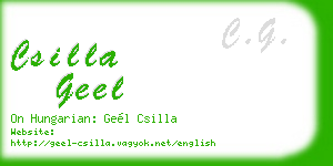 csilla geel business card